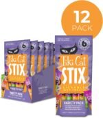 Tiki Cat STIX Wet Lickable Grain-Free Cat Treats in Variety Pack, 72 Stix Per Case - Image 3