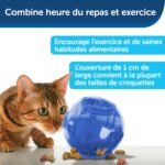 PetSafe® Slimcat™ Feeder Ball - Interactive Game for Your Cat - Fill with Food and Treats - Blue - Image 3