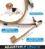 Tactical Dog Collar for Large, Medium Dog, Military Dog Collar Heavy Duty with Canada Flag and 2 Patch, (L （18"-21.5"）, Brown) - Image 3