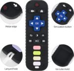 Chuya Baby Teether Toy Chew Toy for Babies 3-24 Months TV Remote Control Shape Teething Relief Baby Toys for Infants (Black) - Image 4