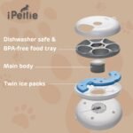 iPettie Donuts Frost 6 Meal Cordless Automatic Pet Feeder, Dry & Wet Food Automatic Cat Feeder with Two Ice Packs, Rechargeable Massive Battery, Programmable Timer, Holds 6 x ½ lb. of Food - Image 8