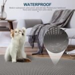 ZuHucpts Large Cat Litter Mat Trapper -120 x 70cmPack of 1 Honeycomb Double Layer Litter Mat -Traps Messes, Easy Clean and Durable, Non Toxic Trapper Rug Suitable for Litter Tray ( Gray ) - Image 8