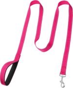 FunTags 6FT Reflective Dog Leash with Soft Padded Handle for Training,Walking Lead for Large & Medium Dog,1 Inch Wide,HOTPINK - Image 3