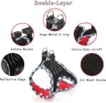 Hipubby Dog Harness Small Sized and Leash Set, No Pull Adjustable Reflective Step-in Puppy Pet Vest Harnesses for Small Medium Large Dogs and Cats - Pink, XS - Image 3