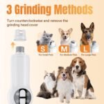 Mcbazel 2 in 1 Dog Paws Trimmer Nail Driller for Pet, Electric Dog Nail Grinder Low Noise Pet Paws Grooming Trimmer with LED Light for Eyes, Ears and Face - Image 7