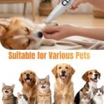 Mcbazel 2 in 1 Dog Paws Trimmer Nail Driller for Pet, Electric Dog Nail Grinder Low Noise Pet Paws Grooming Trimmer with LED Light for Eyes, Ears and Face - Image 9