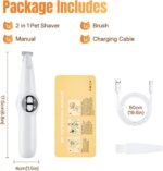 Mcbazel 2 in 1 Dog Paws Trimmer Nail Driller for Pet, Electric Dog Nail Grinder Low Noise Pet Paws Grooming Trimmer with LED Light for Eyes, Ears and Face - Image 10