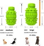 PIFFZEDO Natural Rubber Dog Toy for Large Medium Breed Aggressive Chewer Super Power Dog Chew Toys Squeaky Dog Birthday Toy Dog Toothbrush Interactive Tough Durable Dog Toys(Green,Large) - Image 7