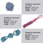 Dog Rope Toys for Aggressive Chewers,Dog Toys for Large Dogs, Dog chew Toy Set for Medium Dogs,Cotton Dog Rope Toy for Teething Chewing Playing, Resistant to Pull and Drag (Set of 8) - Image 5