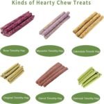 42PCS Natural Timothy Hay Sticks Bunny Toys for Rabbit, Guinea Pig, Chinchilla, Hamster, Rat, Gerbil Small Animals Chew Toys Treats Chews for Teeth for Bunny, Chinchilla, Rat, Gerbil - Image 3