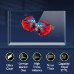 10 Gallon Ultra Clear Glass Fish Tank, Rimless Low Iron Aquarium for Betta/Nano/Goldfish/Snail/Shrimp, Big Fish Tank & Cover Set & Feeding Ring & Cleaning Tools - Image 3