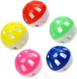 12PCS 4CM Cat Toy Ball with Bell, Pet Toy Cat Bell Ball Cat Toy with Bell Cat Jingle Balls for Cats Kitten, Plastic Cat Toys Jingle Balls Pounce Chase Rattle Ball Toys Random Color - Image 3