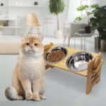 Elevated Cat Bowls Adjustable Pet Bowls for Small Dogs, 15° Tilted Raised Cat Food and Water Feeder Stand with 2 Stainless Steel Cups, 6 Heights Adjustable Pet Feeder for Kitten Puppy - Image 8
