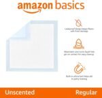 Amazon Basics Absorbent, Leak-Proof Dog and Puppy Pee Pads with 5-Layer Design and Quick-Dry Surface for Potty Training, Standard Absorbency, Regular Size, 22 x 22 Inch - Pack of 50, Blue & White - Image 3
