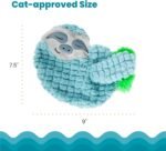 Petstages Purr Pillow Snoozin' Sloth Soothing Plush Cat Toy - Image 7