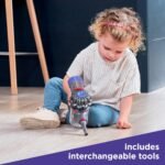 Casdon Dyson Cordless Vacuum Interactive & Officially Licensed Toy Dyson Vacuum for Children Aged 3+ Realistic Role-Play Fun, Purple - Image 6