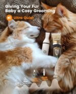 oneisall Dog Clippers and Paw Trimmer Kit 2 in 1 Low Noise Cordless Dog Clippers for Grooming Pet Hair Trimmers for Small and Large Dogs Cats Animals (Gold) - Image 5