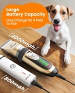 oneisall Dog Clippers and Paw Trimmer Kit 2 in 1 Low Noise Cordless Dog Clippers for Grooming Pet Hair Trimmers for Small and Large Dogs Cats Animals (Gold) - Image 7