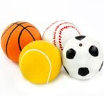 Chiwava 4 Pack 2.4" Squeak Latex Puppy Dog Toy Ball Sports Balls Sets Fetch Interactive Toy for Small Dogs - Image 5