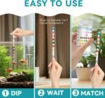 150 Aquarium Test Strips,8-Way Aquarium Ammonia Test Strips for Saltwater Freshwater Aquariums,Pond Fish Tanks, Aquarium Test Kit-Test pH, Alkalinity,Nitrate,Ammonia and More - Image 5