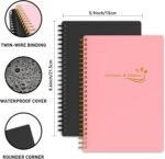 Wellness Planner & Fitness Log - Daily Diet & Health Journal with Weight Loss, Wellness Journal Notebook for Tracking Fitness, Sleep, Nutrition, Meal, Habits, A5(5.8 x 8.6 inch) (Pink) - Image 3