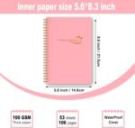 Wellness Planner & Fitness Log - Daily Diet & Health Journal with Weight Loss, Wellness Journal Notebook for Tracking Fitness, Sleep, Nutrition, Meal, Habits, A5(5.8 x 8.6 inch) (Pink) - Image 5