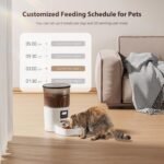 IMIPAW Automatic Cat Feeders, 3L Timed Cat Dry Food Dispenser with Anti-Clogging Design, Dual Power Supply, Auto Pet Feeder for Cats and Dogs, 1-6 Meals Per Day, with Desiccant Bag - Image 3