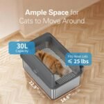 Zarler Stainless Steel Litter Box with Lid, Extra Large Cat Litter Box, XL Large Metal Litter Box for Big Cats with High Sided, Grey (Non-Sticky, Easy to Clean, Anti-Urine Leakage) - Image 6