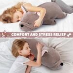 Auspicious Beginning 30'' Giant French Bulldog Plush Stuffed Animal - Large Sleeping Dog Plush Pillow, Plushie Toy for Birthday Gifts, Kids, Girls, Boys - Image 5