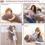 Auspicious Beginning 30'' Giant French Bulldog Plush Stuffed Animal - Large Sleeping Dog Plush Pillow, Plushie Toy for Birthday Gifts, Kids, Girls, Boys - Image 6
