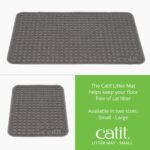 Catit Cat Litter Mat, Rectangle, Small, Grey, 44365 - Image 4