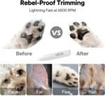 Dog Paw Trimmer with LED Light, Rechargeable Cordless Electric Grooming Clippers, Low Noise Pet Hair Shaver for Small Dogs Cats Trimming Around Paws, Eyes, Ears, Face, Rump - Image 5