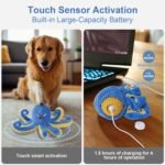 Interactive Dog Toys Octopus,Durable Automatic Jumping Dog Toy to Keep Them Busy,Squeaky Moving Tug of War Doggie Toy,USB Rechargeable Puppy Toys - Image 5