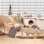 ERKOON 11 Pack Chinchillas Chew Toys, Toys Accessories for Teeth Care, Natural Apple Wood Ladder Bell Roller for Russian Hamster Gerbils Rats Guinea Pigs - Image 8