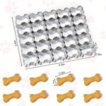 Dog Bone Crackers Cutter,25 Cavity Dog Cookie Cutter Small Animal Cookie Cutters for Baking,Biscuit Cutter Stainless Steel for Kids DIY,Bone Shaped Cookie Cutter for Treats - Image 3