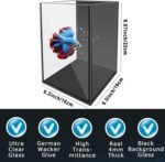 Glass Betta Aquarium Starter Kits 1.5 Gallon Small Fish Tank, Betta Fish Tank with LED Light, Power Filter, Black. 4mm Glass - Image 3