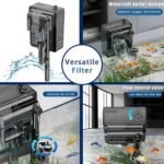 Glass Betta Aquarium Starter Kits 1.5 Gallon Small Fish Tank, Betta Fish Tank with LED Light, Power Filter, Black. 4mm Glass - Image 5