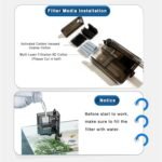 Glass Betta Aquarium Starter Kits 1.5 Gallon Small Fish Tank, Betta Fish Tank with LED Light, Power Filter, Black. 4mm Glass - Image 6