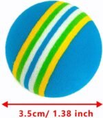 12 Pack 2 Color Rainbow Cat Toy Balls Soft EVA Foam Interactive Indoor Kittens Favorite Toys 1.38" Dia. Small Dogs Puppies Toy Balls Bulk Activity Chase Quiet Play Sponge Ball - Image 6