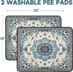 Washable Pee Pads for Dogs, 2 Super Absorbent Reusable Puppy Training Pads 18"x24" Quick Dry,Waterproof& Non-Slip Whelping Pads for Playpen,Whelping,Training,Travel,Housebreaking (18"x24"(Pack of 2)) - Image 3