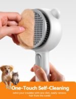 Cat Steam Brush, Cat Brushes for Indoor Cats with Release Button, Dual Speed Spray USB Rechargeable Cat Grooming Supplies, Cat Brush Shedding Suitable for All Long-haired and Short-haired Pets - Image 3