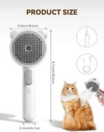 Cat Steam Brush, Cat Brushes for Indoor Cats with Release Button, Dual Speed Spray USB Rechargeable Cat Grooming Supplies, Cat Brush Shedding Suitable for All Long-haired and Short-haired Pets - Image 9