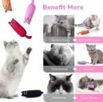 Legendog 5Pcs Catnip Toy, Cat Chew Toy Bite Resistant Catnip Toys for Cats,Catnip Filled Cartoon Mice Cat Teething Chew Toy - Image 4