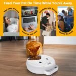 Ownpets Automatic 4 Meals Cat Feeder, Automatic Pet Food Dispenser for Wet and Dry Food with 2 Ice Packs, Auto Feeder for Small Dogs with Timer, Charged by 4pcs AA Batteries only - Image 9