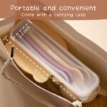 Moonkie Silicone Baby Spoons Set of 4, Two Sizes Feeding Spoon for First Stage 4+ Months, Baby Utensils with Case, Toddler Led Weaning Spoons, Bendable, Chewproof & Boil-Proof - Image 8