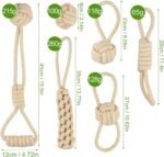 Set of 6 Dog Rope Toys, Dog Chew Ropes Made of Cotton & Hemp, Aggressive Chewers, Dog Rope Tug Pull Toy, Indestructible Dental Rope for Chewing and Teeth Cleaning, for Puppies, Small, Medium Dogs - Image 3
