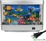 Fake Fish Tank Mini Aquarium,Artificial Tropical Fish Decorative,Fake Aquarium Decorative Lamp,Aquarium Lights Motion Lamp Night Light with Moving Fish,Gift for Kids(US Plug) - Image 3