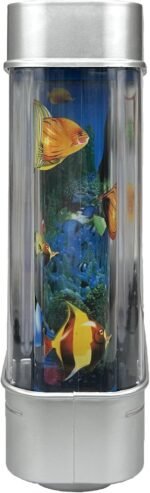 Fake Fish Tank Mini Aquarium,Artificial Tropical Fish Decorative,Fake Aquarium Decorative Lamp,Aquarium Lights Motion Lamp Night Light with Moving Fish,Gift for Kids(US Plug) - Image 4