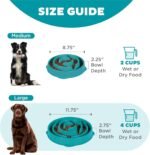 Outward Hound Fun Feeder Slo Bowl, Large Slow Feeder Dog Bowl, 4 Cups, Turquoise - Image 6