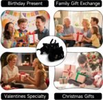 SQEQE Weighted Black Cat Plush, Soft Weighted Stuffed Animals Pillow, Cute Plushie Toy for Kids Adults (9.8 Inch/0.8 Lbs) - Image 7